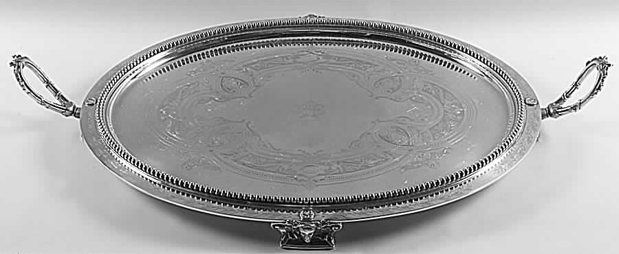 690 (Sterling, Hollowware) Large Waiter Tray by Gorham Silver-1