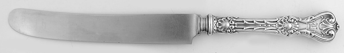 King Edward (Sterling, Shell Motif) Monogramed New French Hollow Knife with Bolster by Gorham Silver-1