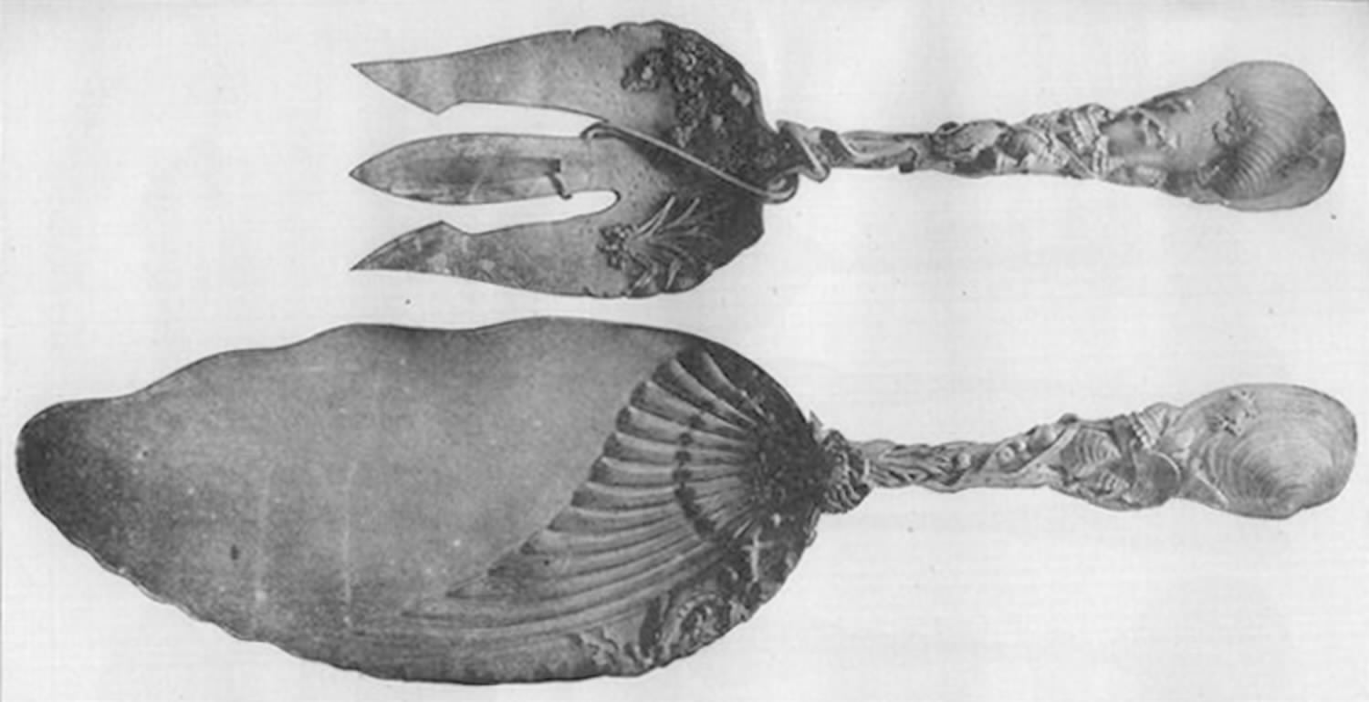 Narragansett (Sterling) 2 Piece Large Solid Fish Serving Set by Gorham Silver-1