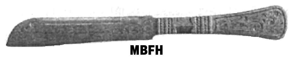 XV Century-Engraved (Sterling) Flat Handle Master Butter Knife by Gorham Silver-1