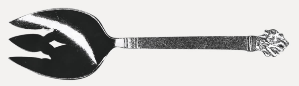 GS48 (STERLING) Solid Salad Serving Fork by Gorham Silver-1