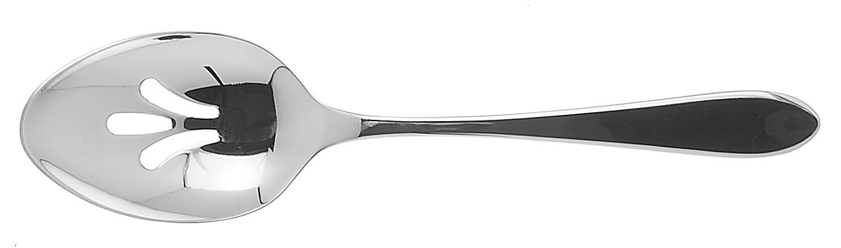 Linden (Stainless) Pierced Solid Serving Spoon by Ginkgo-1