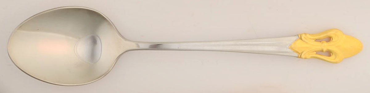 Fleur De Lis (Stainless, Gold Accent) Teaspoon by Ginkgo-1