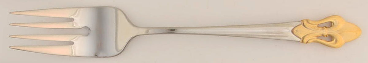 Fleur De Lis (Stainless, Gold Accent) Individual Salad Fork by Ginkgo-1