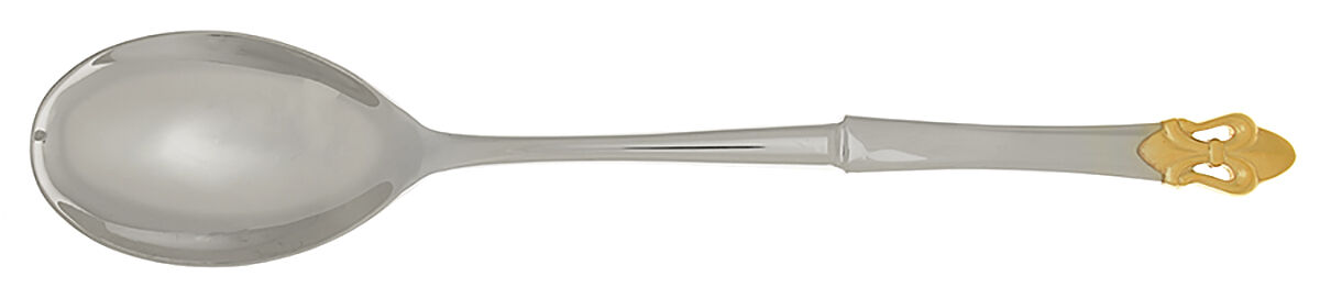 Fleur De Lis (Stainless, Gold Accent) Dressing Spoon with Stainless Bowl HC by Ginkgo-1