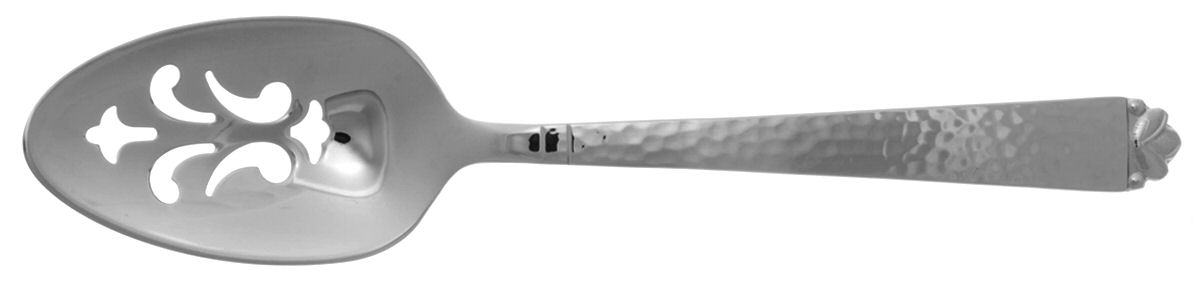 Oakleaf (Stainless) Pierced Solid Serving Spoon by Ginkgo-1
