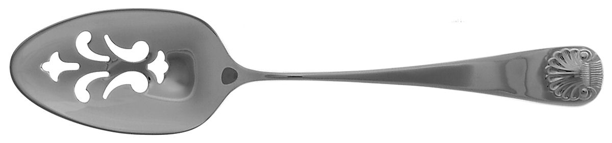 Windsor Shell (Stainless) Pierced Solid Serving Spoon by Ginkgo-1