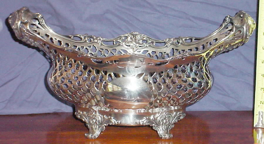 3992 (Sterling, Hollowware) Footed Basket by Gorham Silver-1