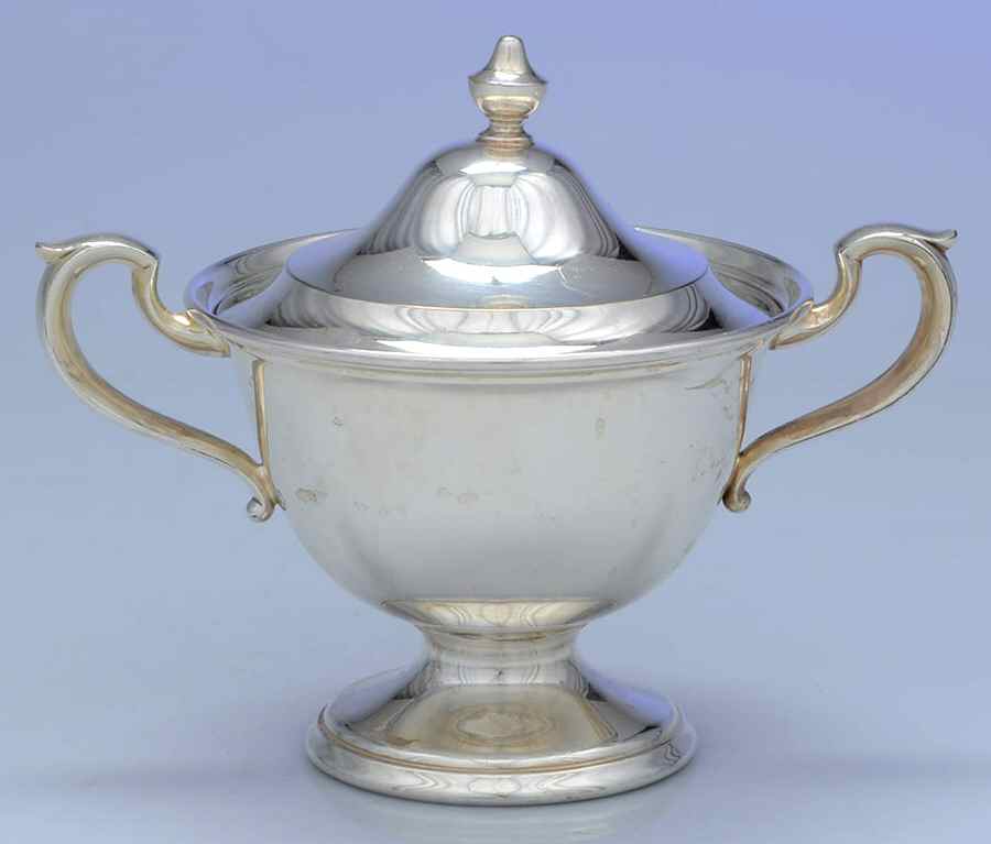 GS Y443 (Silverplate, Hollowware) Sugar Bowl & Lid by Gorham Silver-1