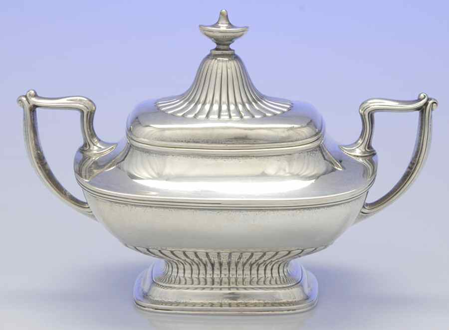 Stafford (Sterling, Hollowware) Sugar Bowl & Lid by Gorham Silver-1