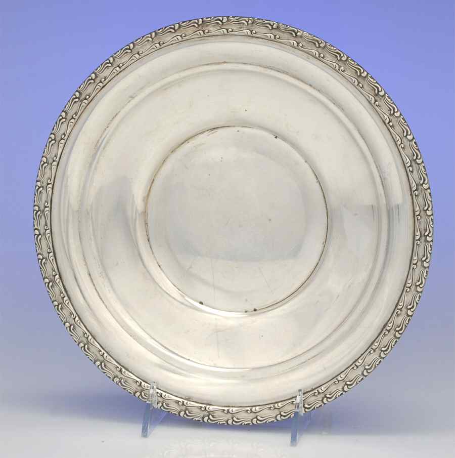 1174 (Sterling, Hollowware) 10" Sandwich Plate by Gorham Silver-1