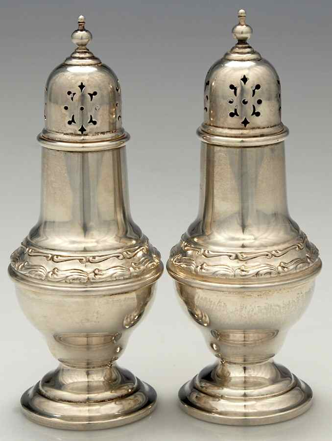 1174 (Sterling, Hollowware) Salt and Pepper Set by Gorham Silver-1