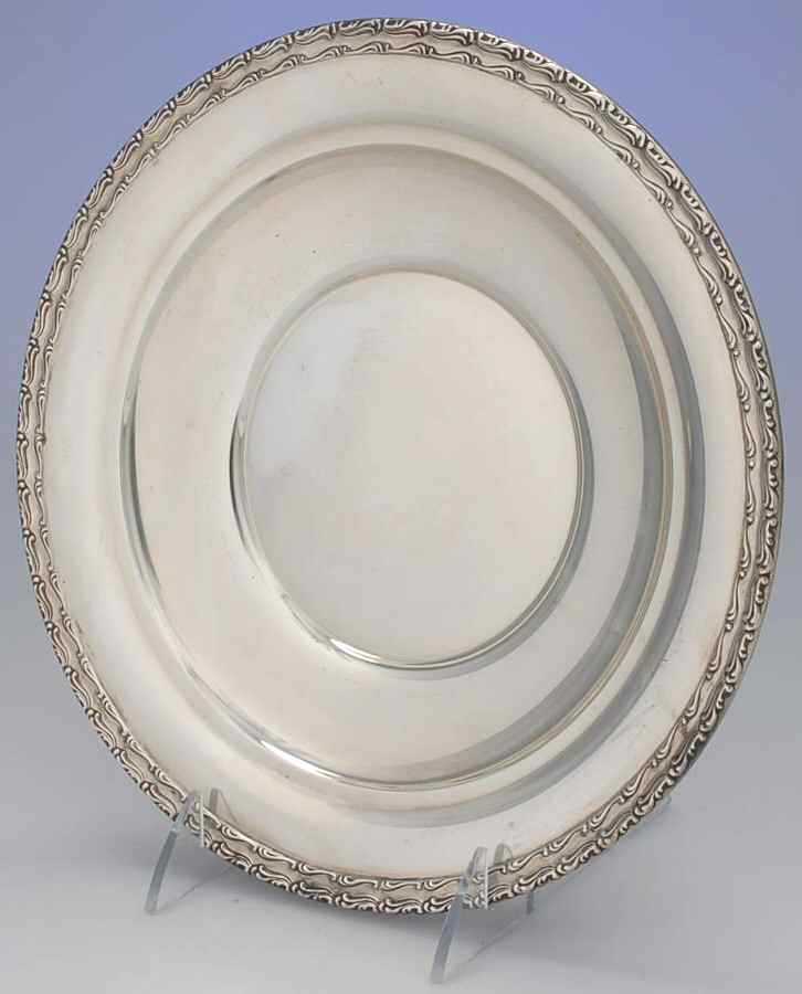 1174 (Sterling, Hollowware) 9" Sandwich Plate by Gorham Silver-1
