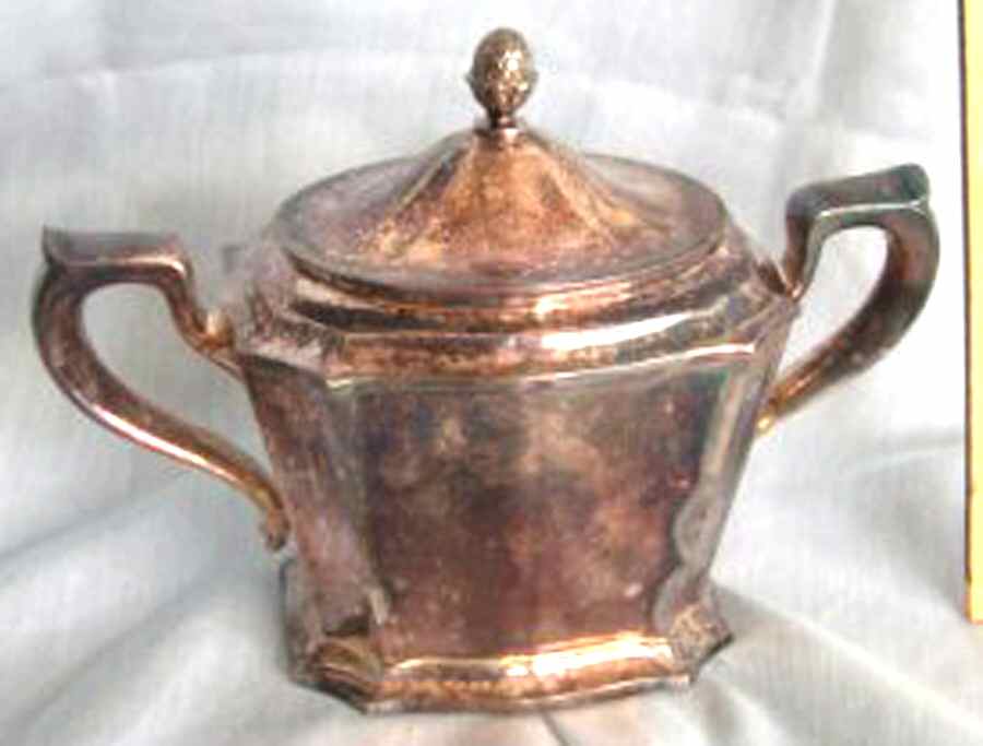 GS Y301 (Silverplate, Hollowware) Sugar Bowl & Lid by Gorham Silver-1