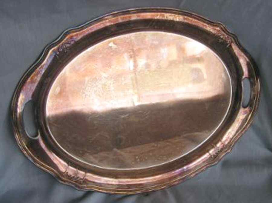 GS Y301 (Silverplate, Hollowware) Silverplate Waiter Tray by Gorham Silver-1