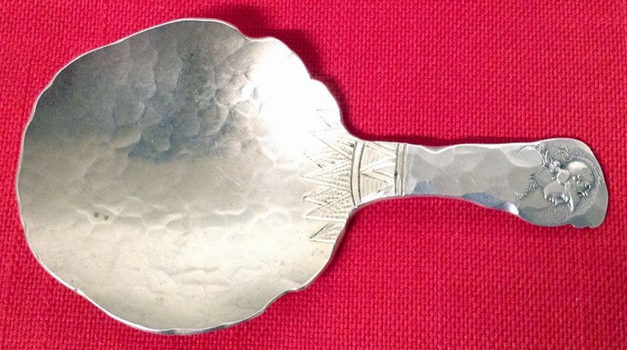 Medallion-A (Sterling, 1890) Tea Caddy Spoon by George W Shiebler-1