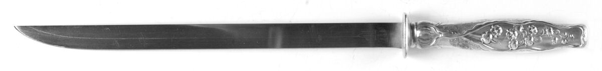Lily of The Valley (Sterling) Large Stainless Blade Roast Carving Knife by Gorham Silver-1