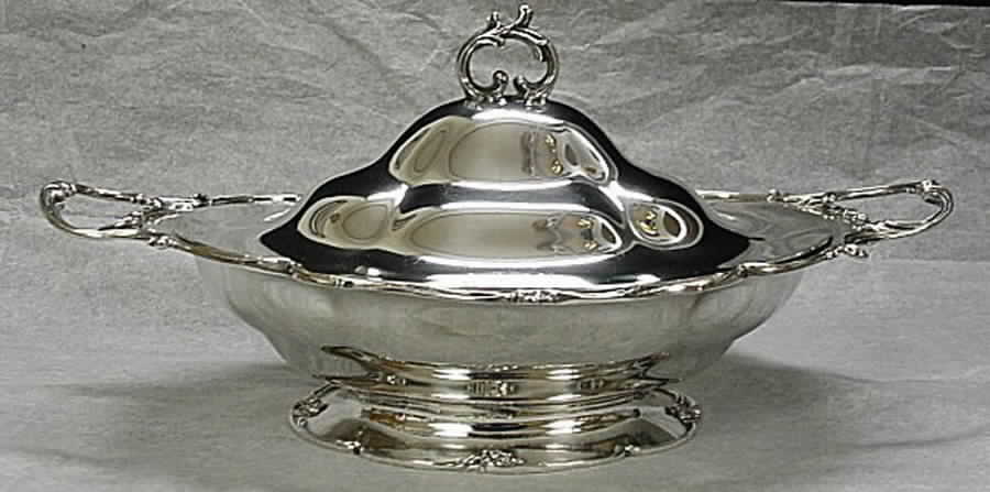 A713 (Sterling, Hollowware) Tureen & Lid by Gorham Silver-1