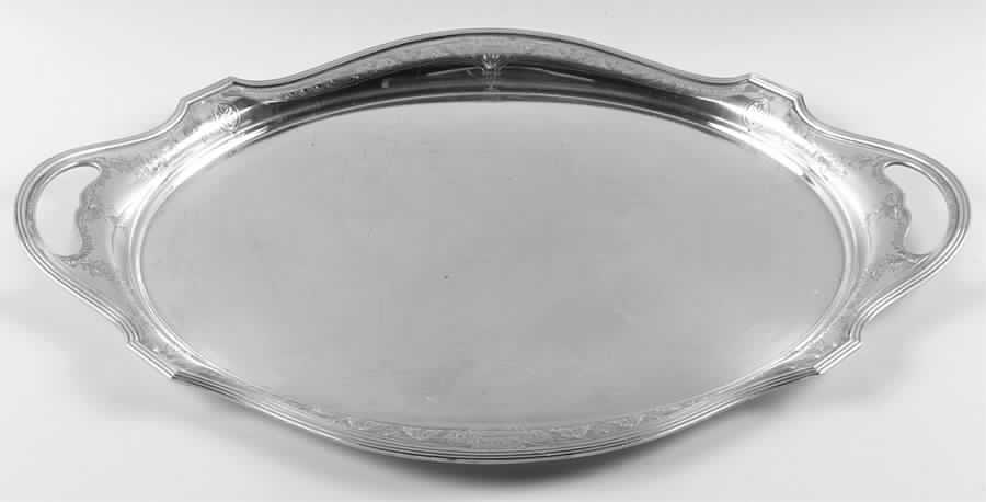 Plymouth-Engraved (2241-2) Small Sterling Waiter Tray by Gorham Silver-1