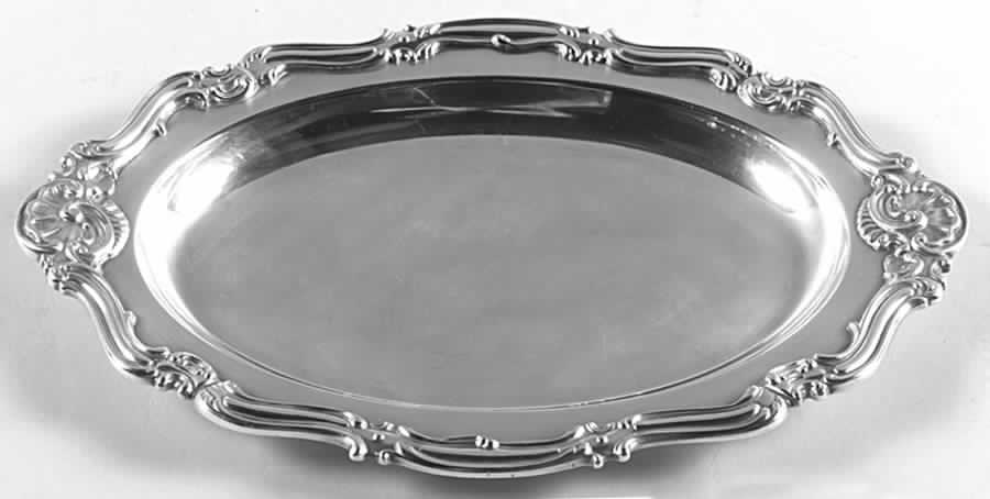Hanover (Silverplate, Hollowware) Silverplate Tray (for Creamer and Sugar Set) by Gorham Silver-1