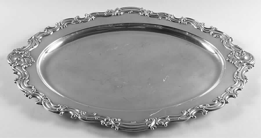 Hanover (Silverplate, Hollowware) Silverplate Platter by Gorham Silver-1