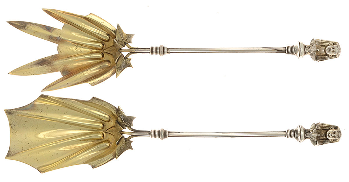 Sphinx (Sterling, 1869) (2 Pc) Solid Salad Set by Gorham Silver-1