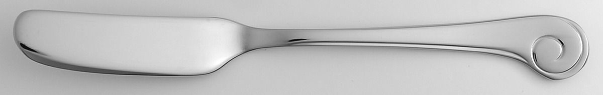 Sanibel Surf (Stainless, Glossy) Flat Handle Butter Spreader by Ginkgo-1