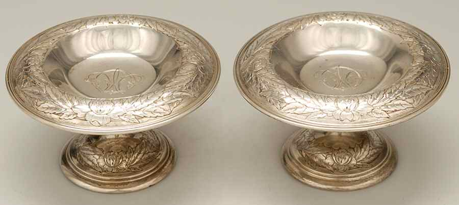 Gs56 (Sterling, Hollowware) Pair of Sterling Compotes by Gorham Silver-1