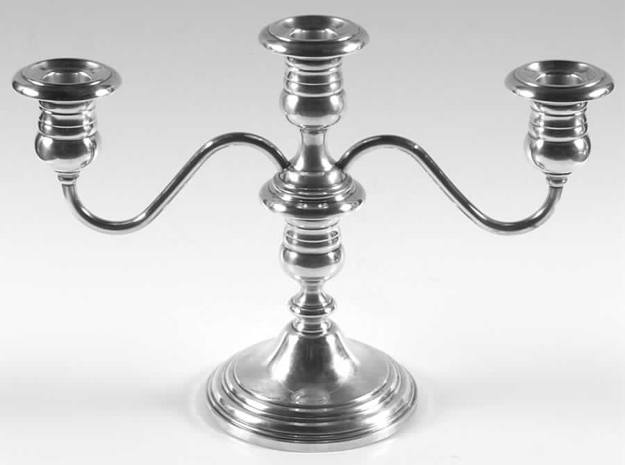 Pilgrim (Sterling, Hollowware) Weighted 3 Light Candelabra by Gorham Silver-1