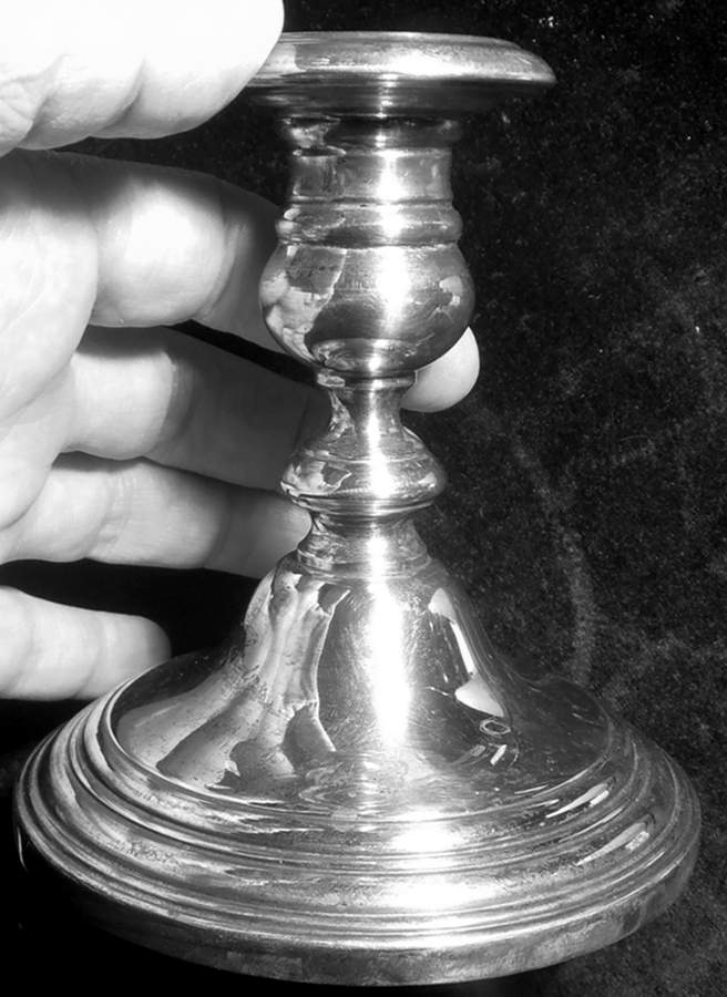 Pilgrim (Sterling, Hollowware) Weighted Candleholder by Gorham Silver-1