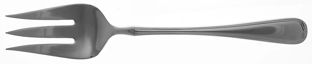 Cortile (Stainless) Medium Solid Cold Meat Serving Fork by Gorham Silver-1