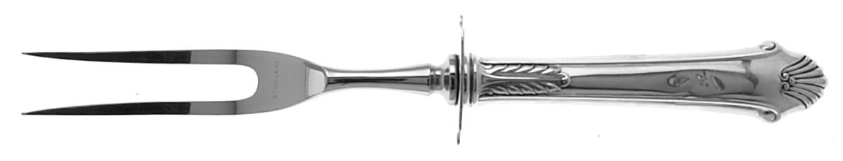 Late Georgian (Sterling, 1934) Small Steak Carving Fork with Stainless Prongs by Gorham Silver-1