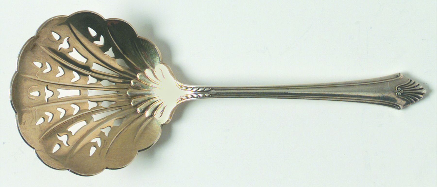 Late Georgian (Sterling, 1934) Solid Bon Bon Spoon with Pierced Bowl by Gorham Silver-1