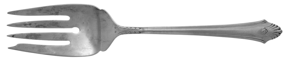 Late Georgian (Sterling, 1934) Medium Solid Cold Meat Serving Fork by Gorham Silver-1