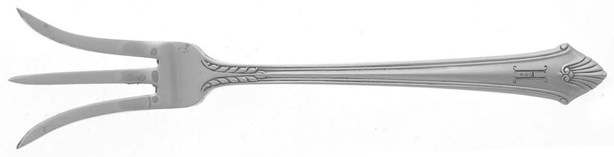 Late Georgian (Sterling, 1934, Monograms) Lemon Fork by Gorham Silver-1