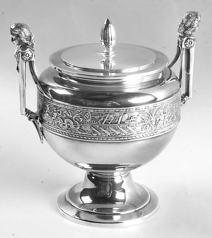 1110 (Sterling, Hollowware) Sugar Bowl & Lid by Gorham Silver-1