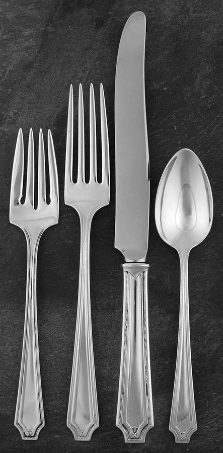 King Albert (Sterling, 1919, No Monograms) 4 Piece Place Size Setting by Gorham Silver-1
