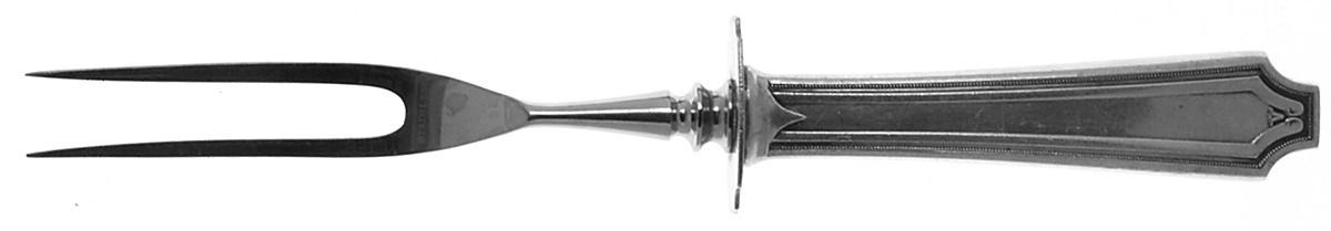 King Albert (Sterling, 1919, No Monograms) Small Steak Carving Fork with Stainless Prongs by Gorham Silver-1