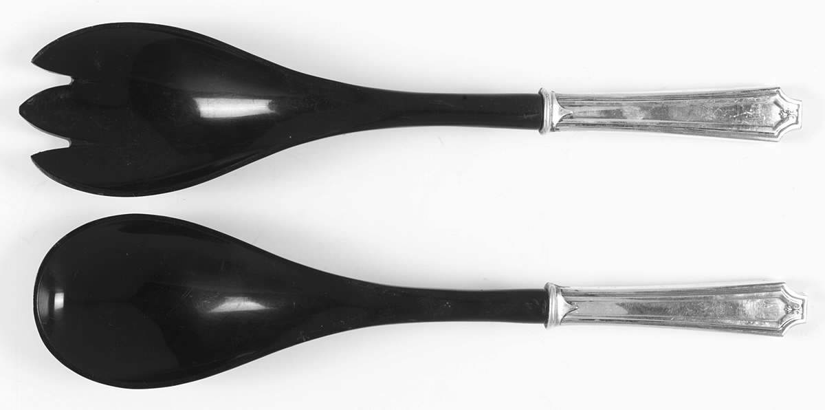 King Albert (Sterling, 1919, No Monograms) Plastic Bowl 2-Piece Salad Set by Gorham Silver-1
