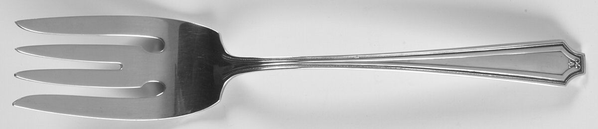 King Albert (Sterling, 1919, No Monograms) Medium Solid Cold Meat Serving Fork by Gorham Silver-1