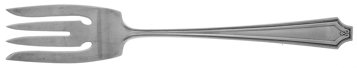 King Albert (Sterling, 1919, No Monograms) Small Solid Cold Meat Serving Fork by Gorham Silver-1