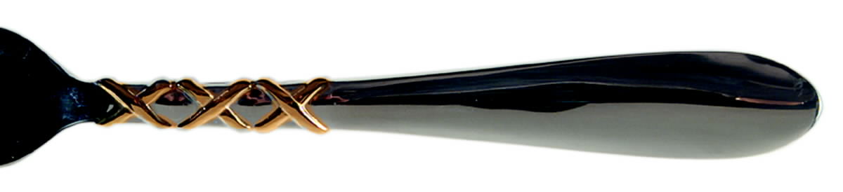 Golden Ballet Ribbon (Stainless) Fork by Gorham Silver-1