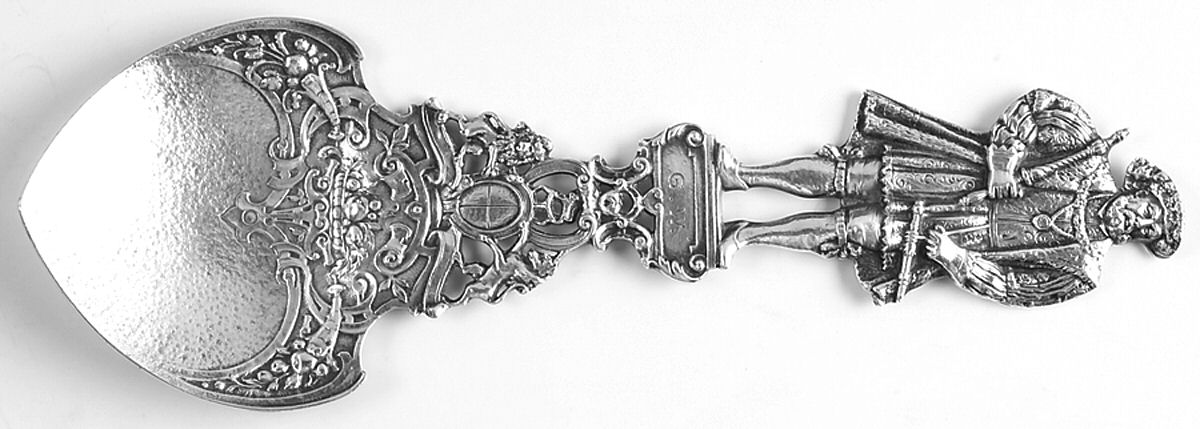 Henry VIII (Sterling) Vegetable Serving Spoon (Solid) by Gorham Silver-1