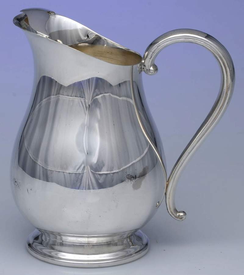 Lady Baltimore (Silverplate, Hollowware) Plated Water Pitcher with Ice Lip by Gorham Silver-1