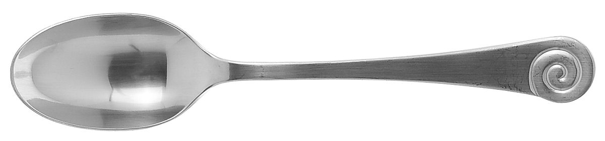 Ammonite-Satin (Stainless) Solid Serving Spoon by Ginkgo-1