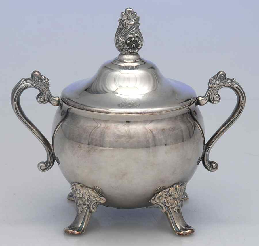 YB74 (Silverplate, Hollowware) Sugar Bowl & Lid by Gorham Silver-1