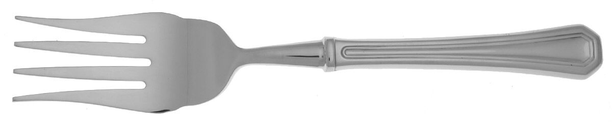 Fairview (Stainless) Cold Meat Fork Large, Stainless Tines HC by Gorham Silver-1