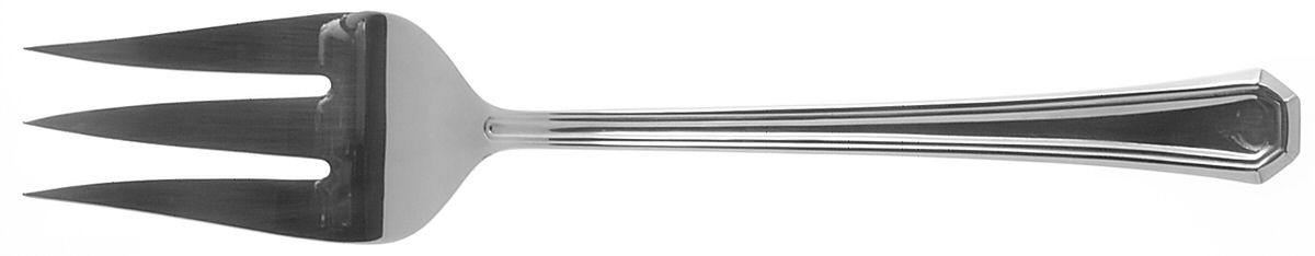 Fairview (Stainless) Oversize Solid Cold Meat Serving Fork by Gorham Silver-1