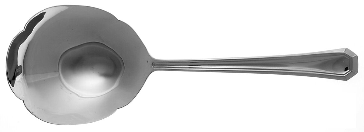 Fairview (Stainless) Oversize Solid Casserole Spoon by Gorham Silver-1