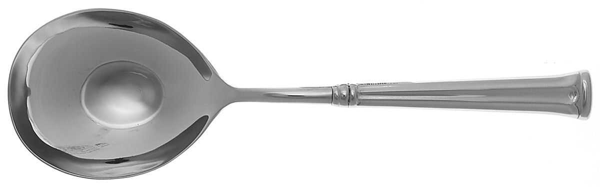 Savannah (Stainless) Solid Smooth Casserole Spoon by Gorham Silver-1